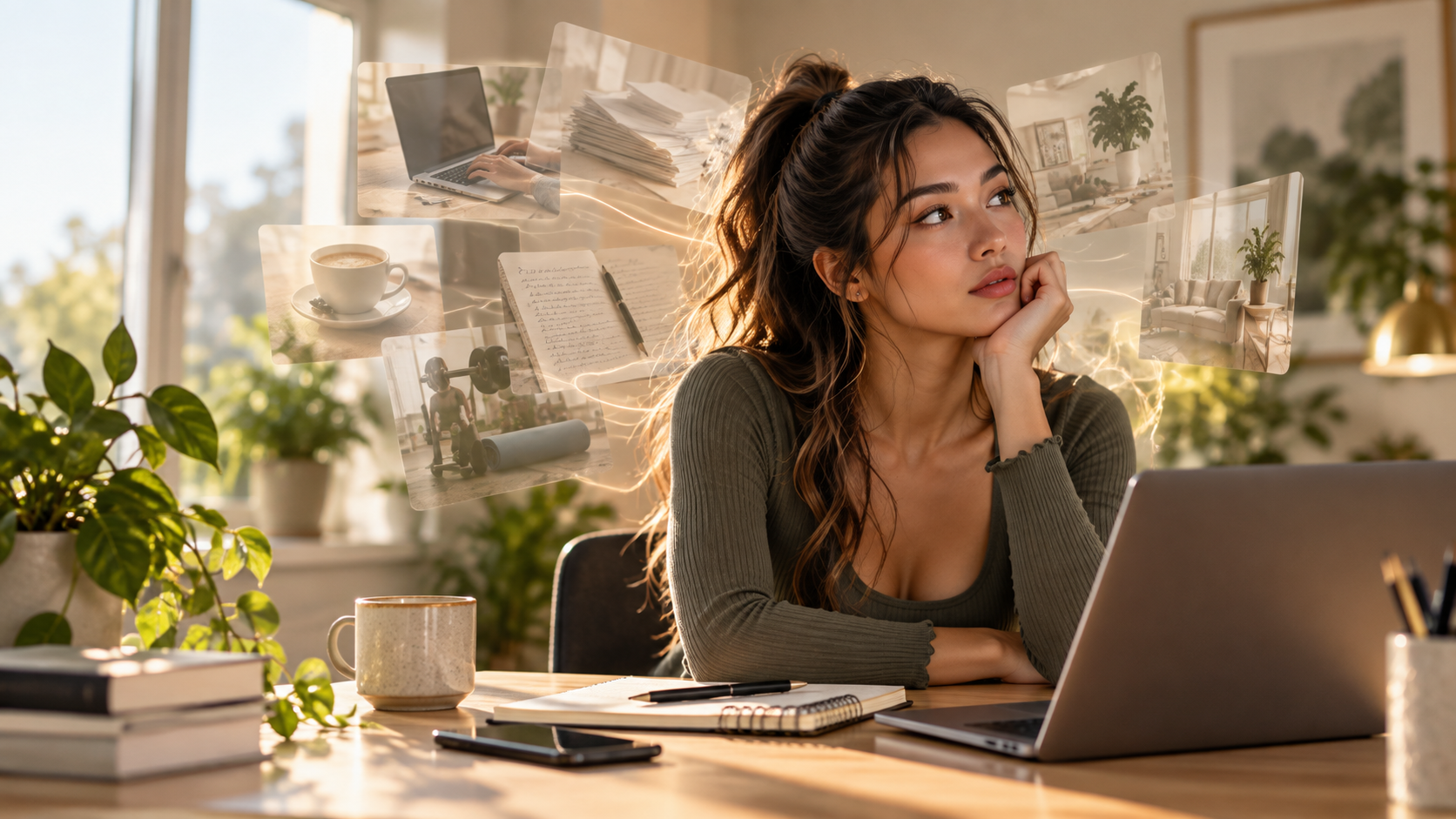 A person feeling mentally foggy after switching tasks