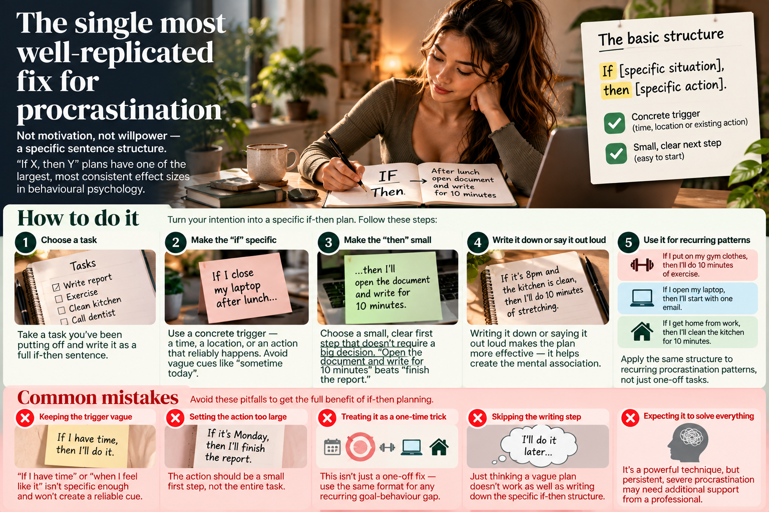 Implementation intentions playbook summary